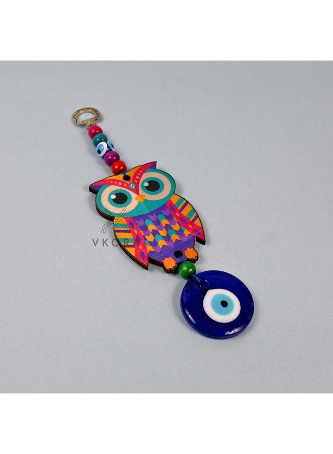 VKORA Multi Colored Owl Shaped Blue Evil Eye Hanging for Car Home & Office Decor - Image 5
