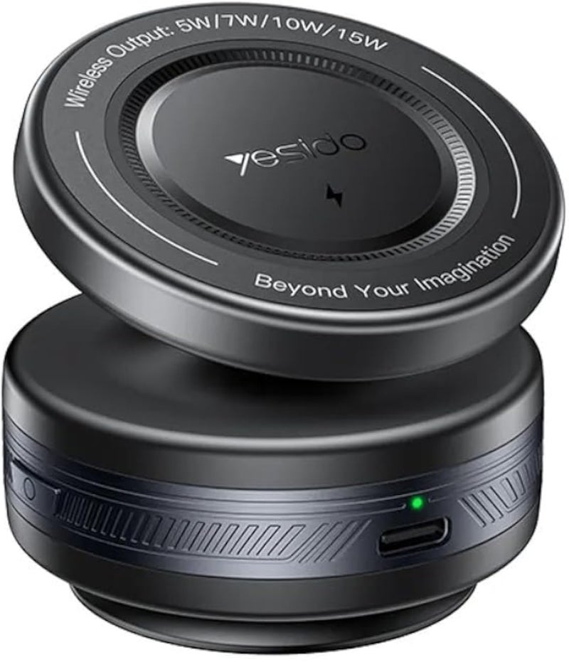 Next Store 15W Fast Wireless Charging Magnetic Car Charger, Secure Mount on Car Screen, C310 Suction Cup, Rotating Phone Holder, Compatible with All Phones