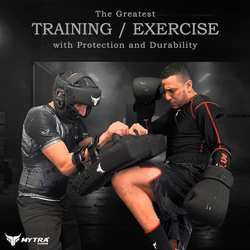 Mytra Fusion Muay Thai Pads Curved Kick pad MMA, Kickboxing, Martial Arts, Karate Punching Thai Pads X 1 Unit Single (Black) - Image 4