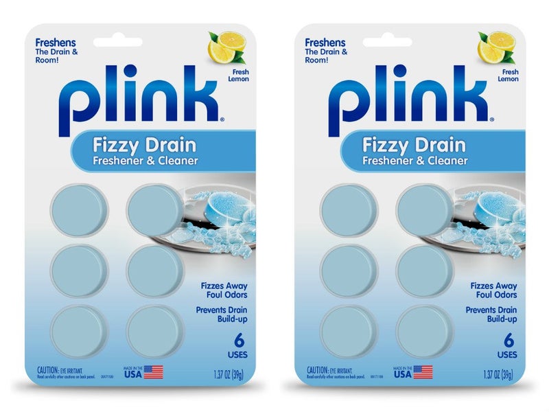 Plink Fizzy Drain Cleaner, 6 Count (Pack of 2), Lemon Scent - Image 1