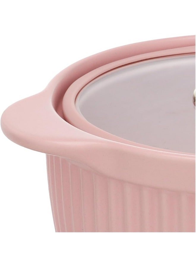 وعاء شوربة سيراميك فاخر مقاس 15 سم بمقبضين جانبيين لحمل آمن، طبق نودلز وشوربة حراري عالي الجودة، طبق تقديم للمطبخ العصري مقاوم للحرارة، وعاء عميق لتقديم الشوربة والمكرونة والأرز واليخنات والسلطات والأطعمة الساخنة والباردة، صحن تقديم سيراميك أنيق مناسب للمنزل والمطاعم وسهل التنظيف وآمن للاستخدام في غسالة الصحون والميكروويف - Image 3