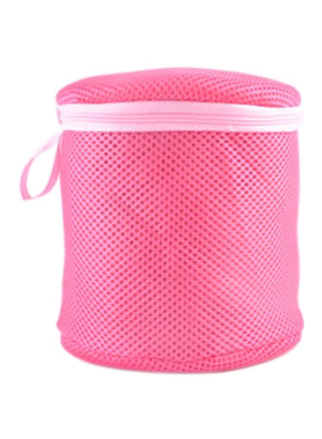 NIBEMINENT Mesh Wash Bag Pink 15.8x15.6x1.35cm
