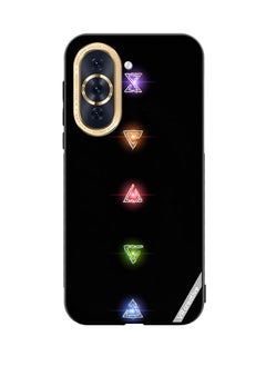 Protective Case Cover For Huawei Nova 10 Neon Lights Diamond Shapes Design Multicolour