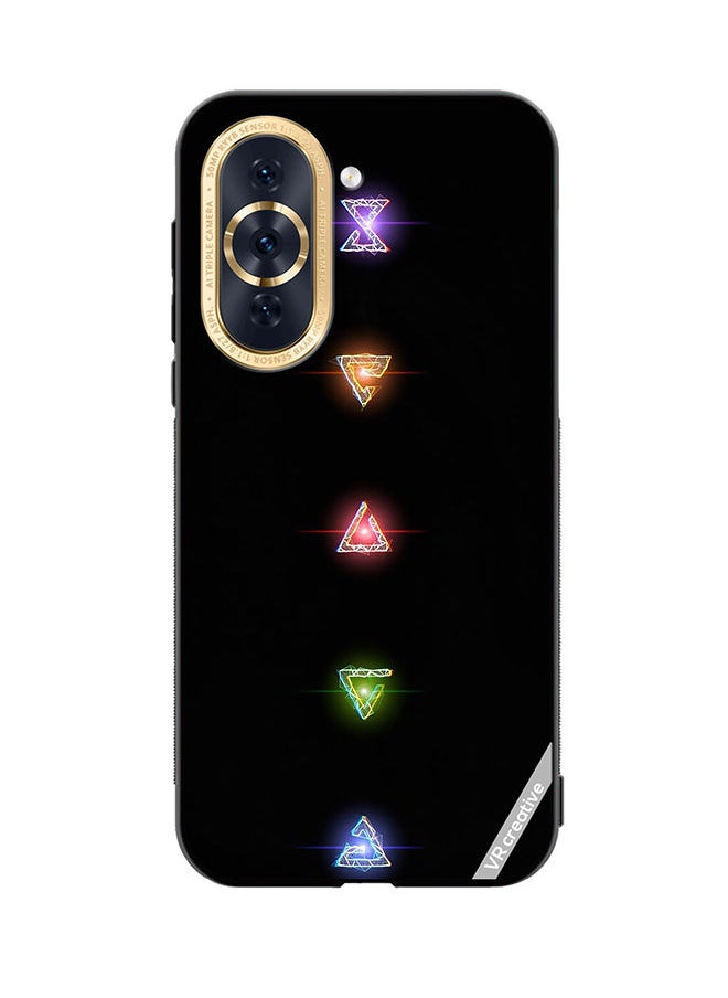 VR CREATIVE - Protective Case Cover For Huawei Nova 10 Neon Lights Diamond Shapes Design Multicolour - Image 1