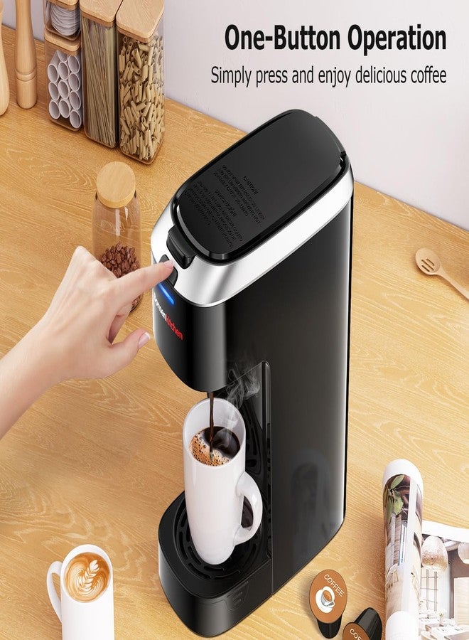 Bonsenkitchen Single Serve Coffee Maker K Cup Pod with 6-14oz Brew Size- 3 Min Fast Brewing Machine with Strength Control, BPA-free Materials, Fits 6.6" Travel Mugs, Silver, Upgrade - Image 5