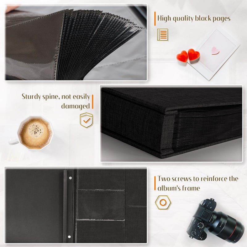 Popotop Photo Album 4x6 1000 Pockets for Wedding Gifts Linen Hardcover Picture Albums for Family Anniversary Baby Vacation Pictures - Image 4