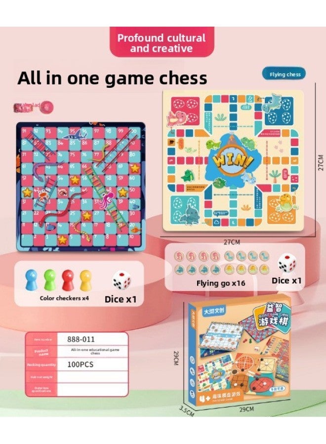 Children's Magnetic Gobang Checkers Flip Chess Flying Chess Go Chess Colosseum Chess Board Game Chess Educational Toys