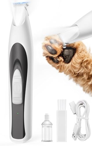 oneisall LowNoise Dog Paw Trimmer with LED Light Paw Trimmer for Dogs Cats 08inch20mm Wide Blade 35dB Cordless Electric Pet Paw Grooming Clippers for Paws Ears Face Rump - Image 1
