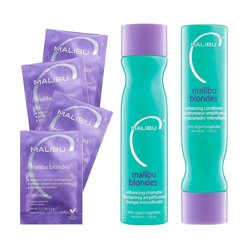 Malibu C Malibu C Blondes Collection  Blonde Shampoo and Conditioner Set  Protects and Preserves Color Vibrancy  Infuses Moisture with Enhanced Vitamin Complex  SulfateFree Hair Care