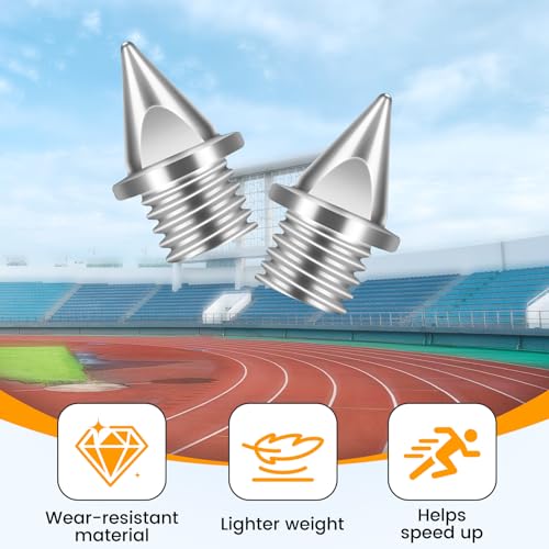 YUNVI 1/4 Inch Track Spikes,220pcs Stainless Steel Pyramid Shoe Spikes with Spike Wrench for Track and Cross Country,Replacement Spike for Sprint Sports Short Running Shoes - Image 4
