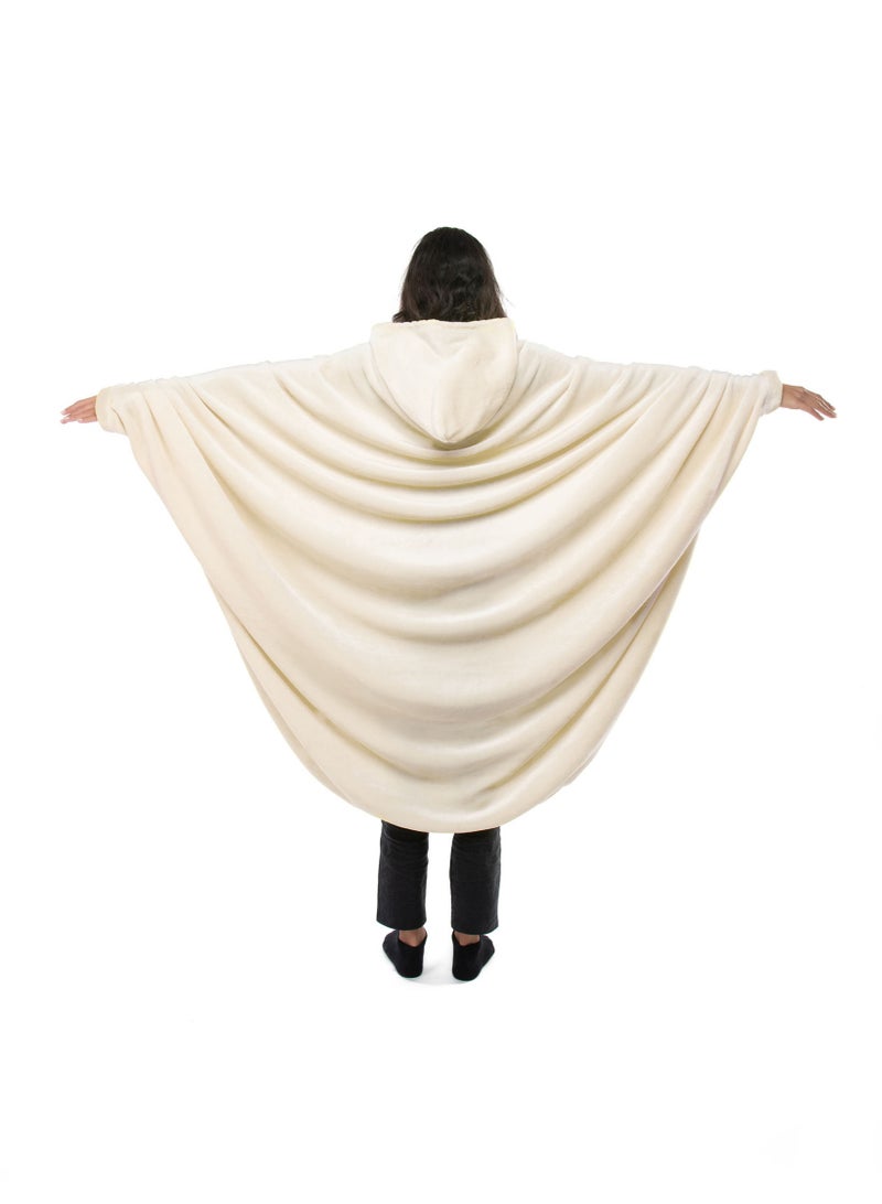 منترا بطانية/غطاء رأس (صوف) كريمي 160 × 180 سم - Image 1