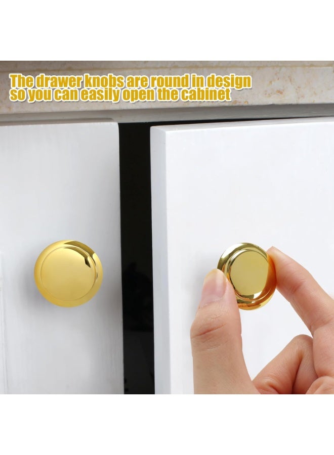 10-Piece Drawer Knobs - 27mm Golden Cabinet Knobs and Pulls for Dresser, Kitchen, and Cabinet Drawers - Image 2