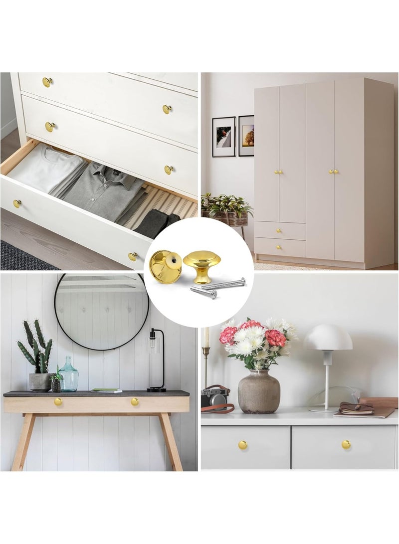 10-Piece Drawer Knobs - 27mm Golden Cabinet Knobs and Pulls for Dresser, Kitchen, and Cabinet Drawers - Image 5