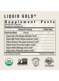 LEGENDAIRY Milk Liquid Gold Lactation Support | Lactation Supplement with Organic Goats Rue, Milk Thistle, Shatavari, Fennel, Alfalfa & Anise | Breastfeeding Supplements, 60 Count  - Image 4
