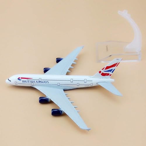 eS³kube Kids Metal Diecast Aeroplane Scale Model For Display Only, Size -16 Cm -1Pc - (British Airways), White - Image 3