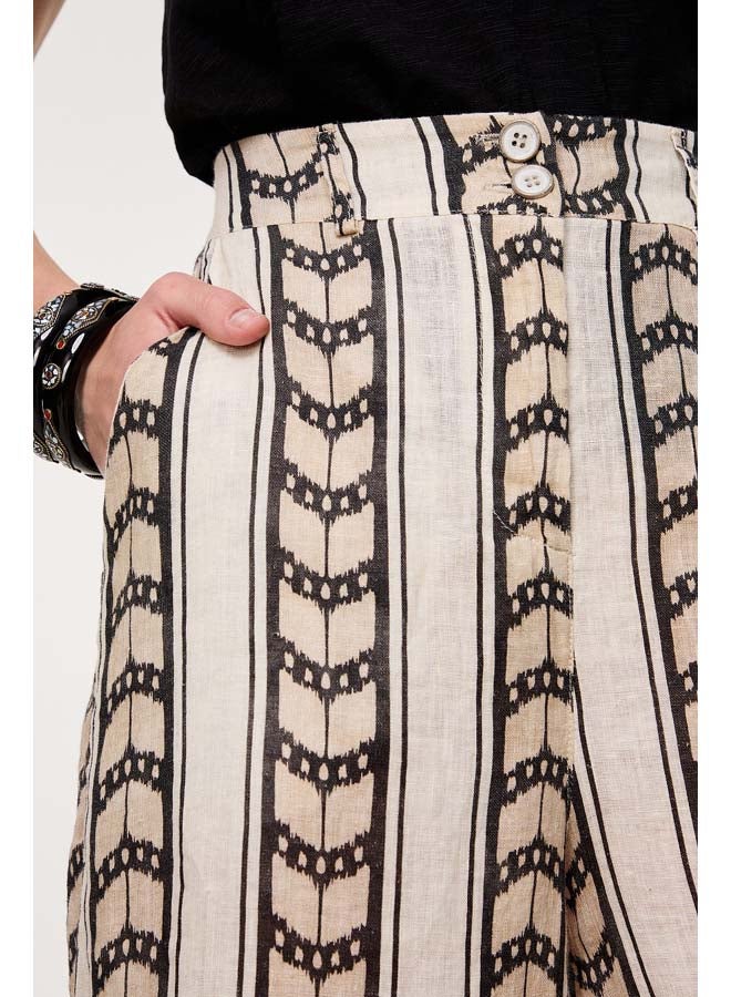 BSB Linen printed trousers - Image 5