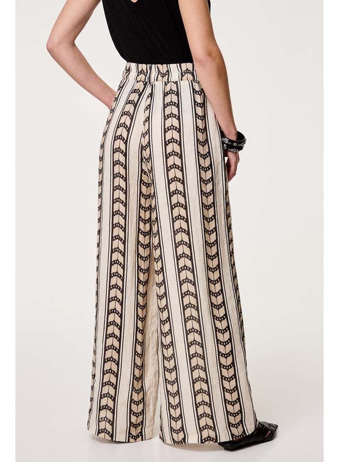 BSB Linen printed trousers - Image 3