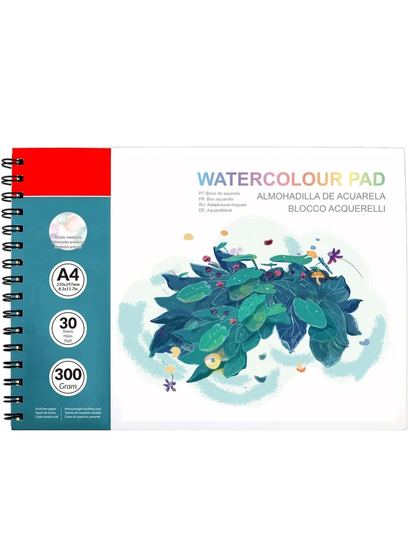 Share the Love Share the Love 300 GSM A4 Watercolor Paper Pad – 30 Sheets, Heavyweight Cold Press Textured Paper for Watercolor, Gouache, Acrylic, Mixed Media, Art Sketching & Painting Supplies