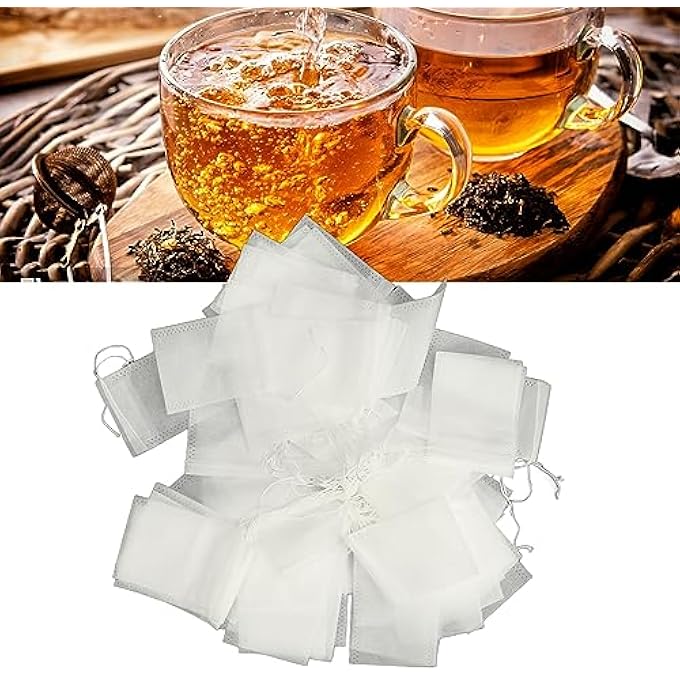 Sorandy 500 Pcs Disposable Tea Bags With Drawstring  Unbleached Empty Filter Bags For Loose Leaf Tea Fabric Infuser - Image 4