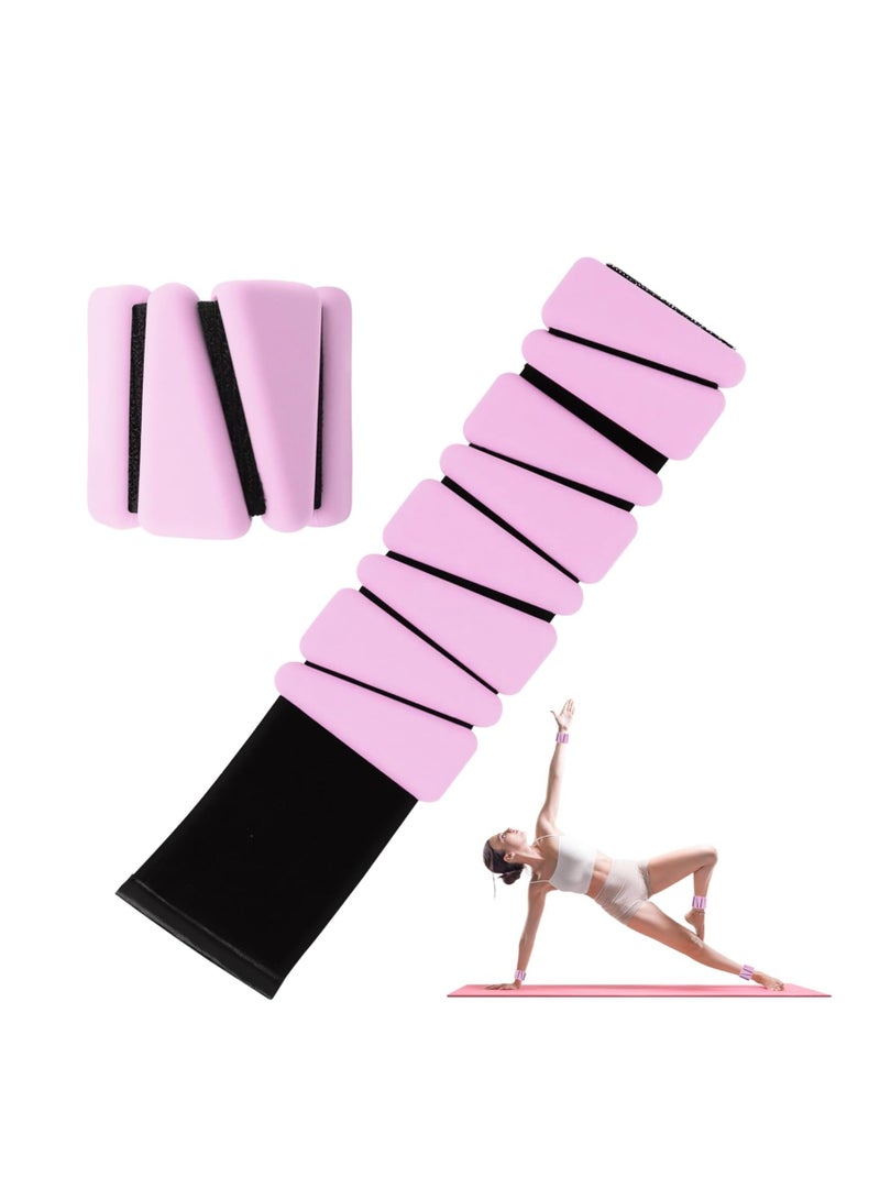 Generic Wrist Weights Set of 2, Adjustable Wrist and Ankle Weights Set, Unisex, Wearable Silicone Wrist Straps for Yoga, Dance, Pilates, Swimming, Aerobics, Aerobics, Gym, 2 lbs (Pink) - Image 1