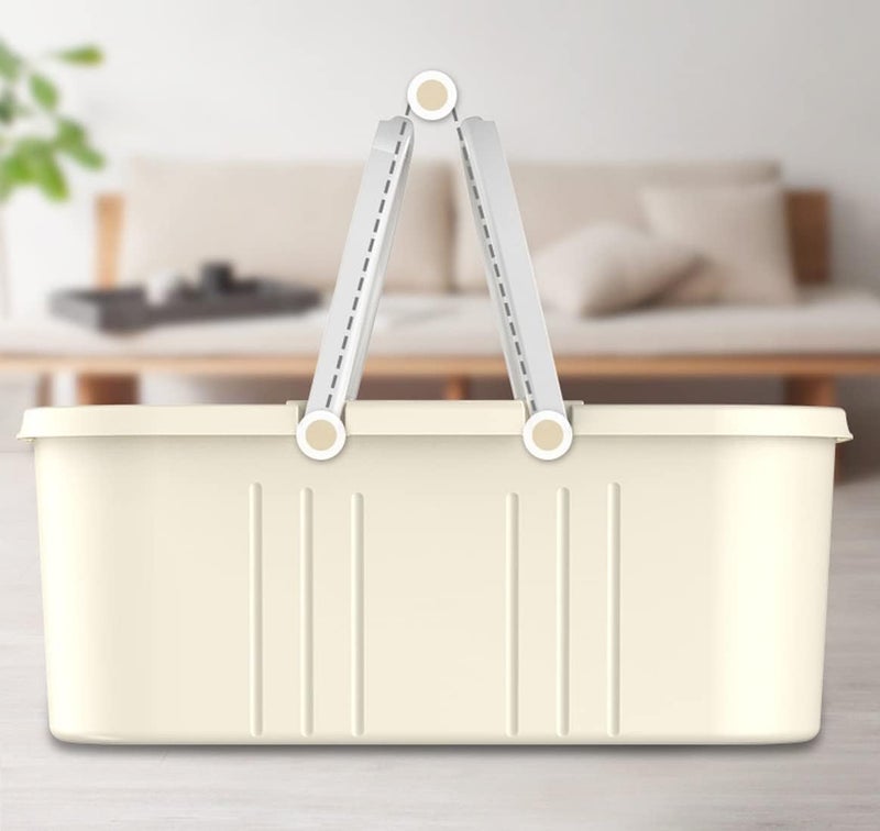 Newcreativetop Long Plastic Rectangular Handy Baskets/Mop Buckets (Noncollapsible Buckets 03 - Ivory) - Image 5