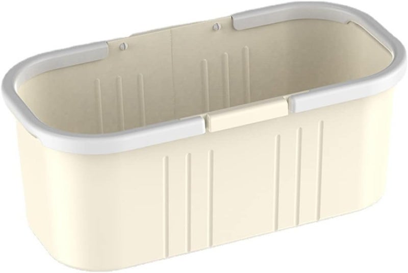 Newcreativetop Long Plastic Rectangular Handy Baskets/Mop Buckets (Noncollapsible Buckets 03 - Ivory) - Image 1