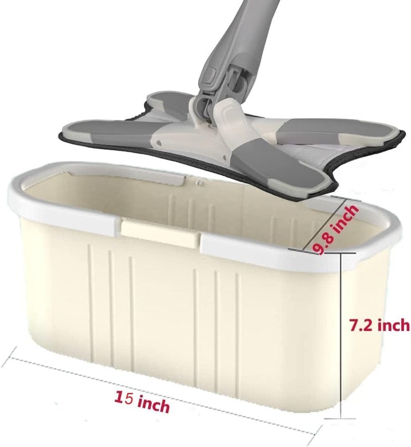 Newcreativetop Long Plastic Rectangular Handy Baskets/Mop Buckets (Noncollapsible Buckets 03 - Ivory) - Image 2