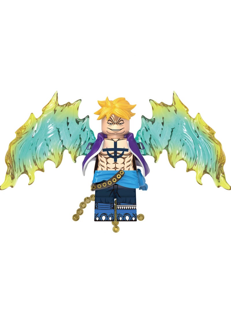 One Piece Anime Style Minifigure Model Assembly Building Block toys eight sets