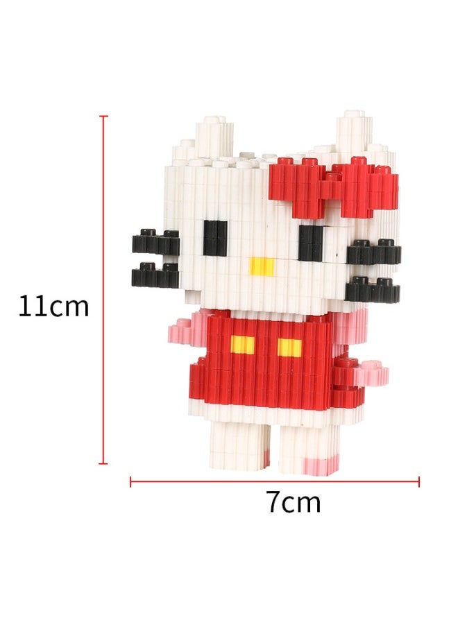 LELE BROTHER - 434-Piece Cartoon Hello Kitty Building Bricks Set, 3D Puzzles Mini Cartoon Figures Building Toys Bricks Set, DIY Block Building, Assembling Building Block Suitable for Boys and Girls Aged 6 and Up - Image 1
