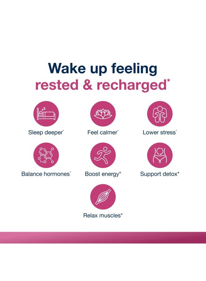 Metagenics HerWellness Recharge Overnight - Women's Sleep Support with Chelated Magnesium, Holy Basil, Zinc & Vitamin C - Supports Relaxation, Stress & Sleep - Non-GMO & Gluten-Free - 60 Tablets - Image 4