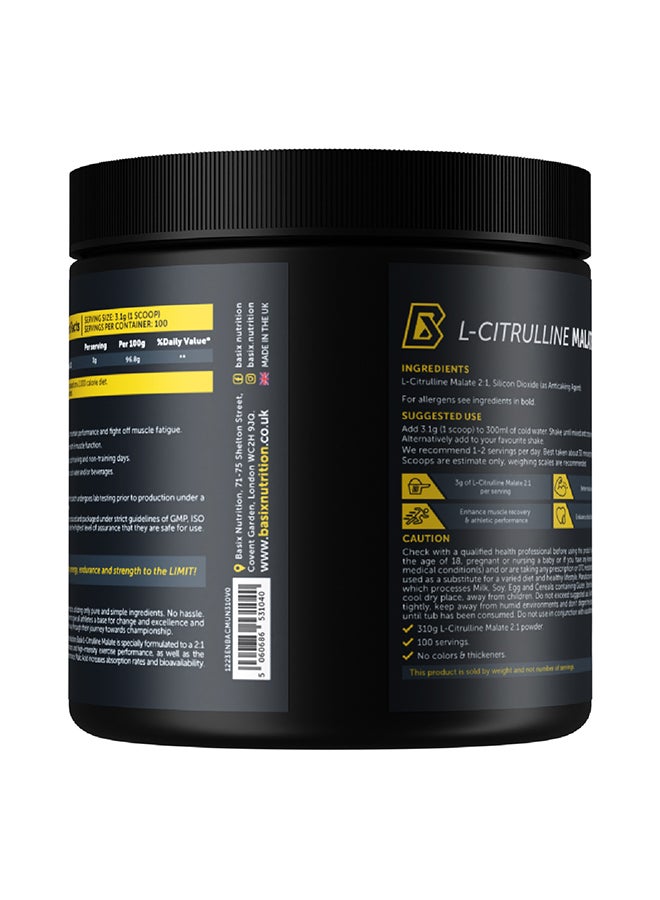 Basix Lcitrulline Malate Unflav 310G - Image 2