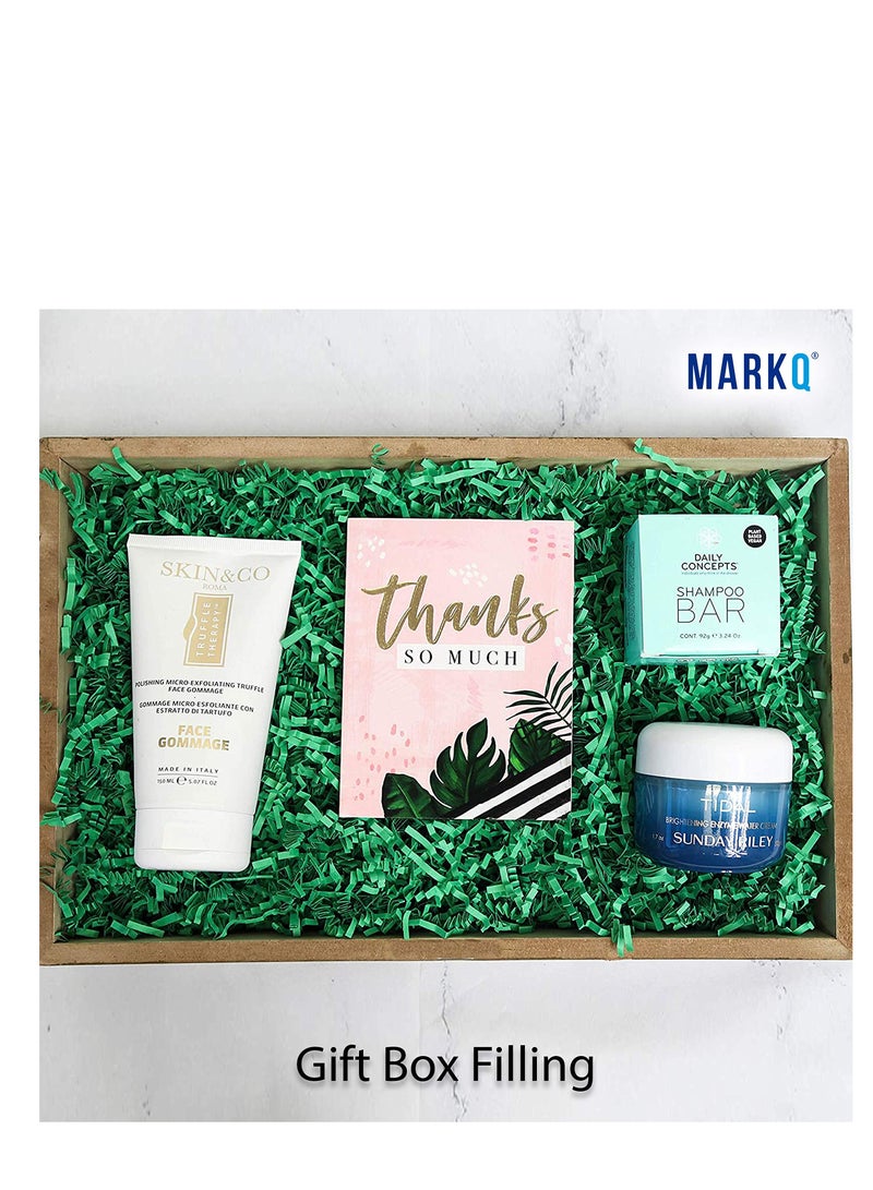 MARKQ ورق مقطع مموج للتعبئة والتغليف للهدايا/سلة التعبئة، مستلزمات التعبئة (أخضر) - Image 3