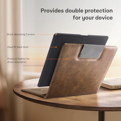 CoBak Premium PU Leather Case for Kindle Scribe 10.2", TouchPad D10, Boox Note Air 3, Folio Cover with Pen Holder, Auto Sleep/Wake, Card Slots & File Folders for Business, Not for Remarkable - Image 5