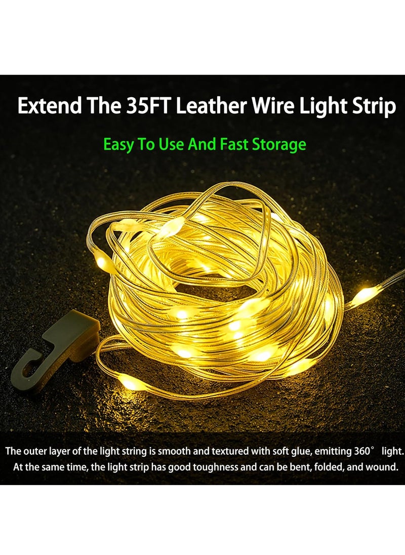 Camping String Lights – Outdoor Rechargeable LED Lights, Black Model 8208