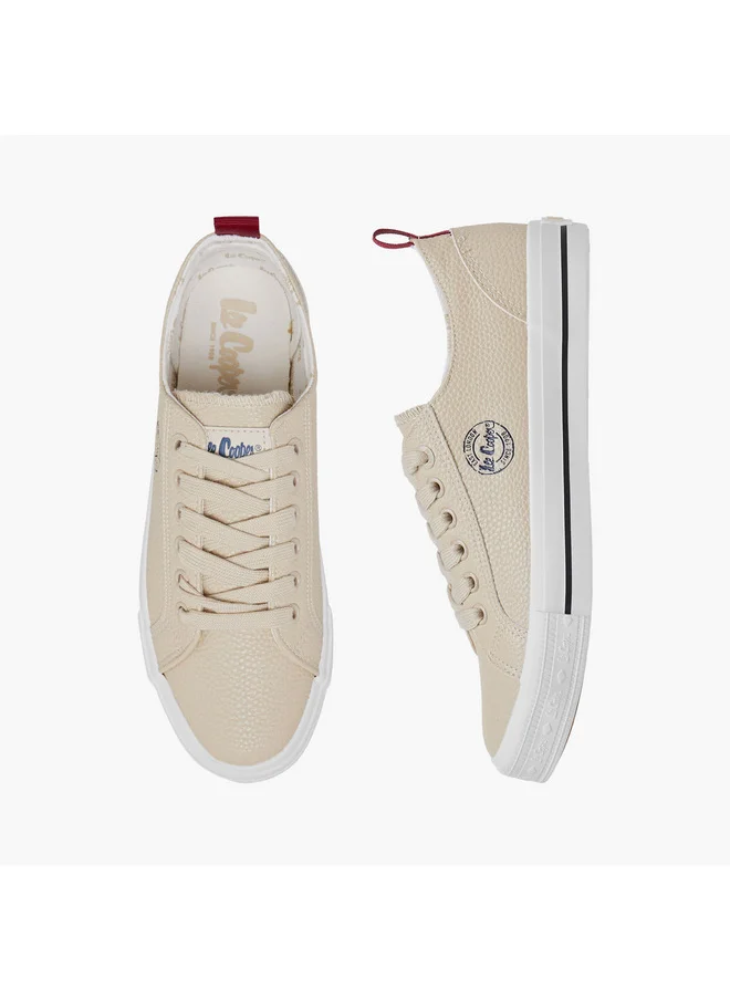 Lee Cooper Women's Logo Detail Sneakers with Lace-Up Closure
