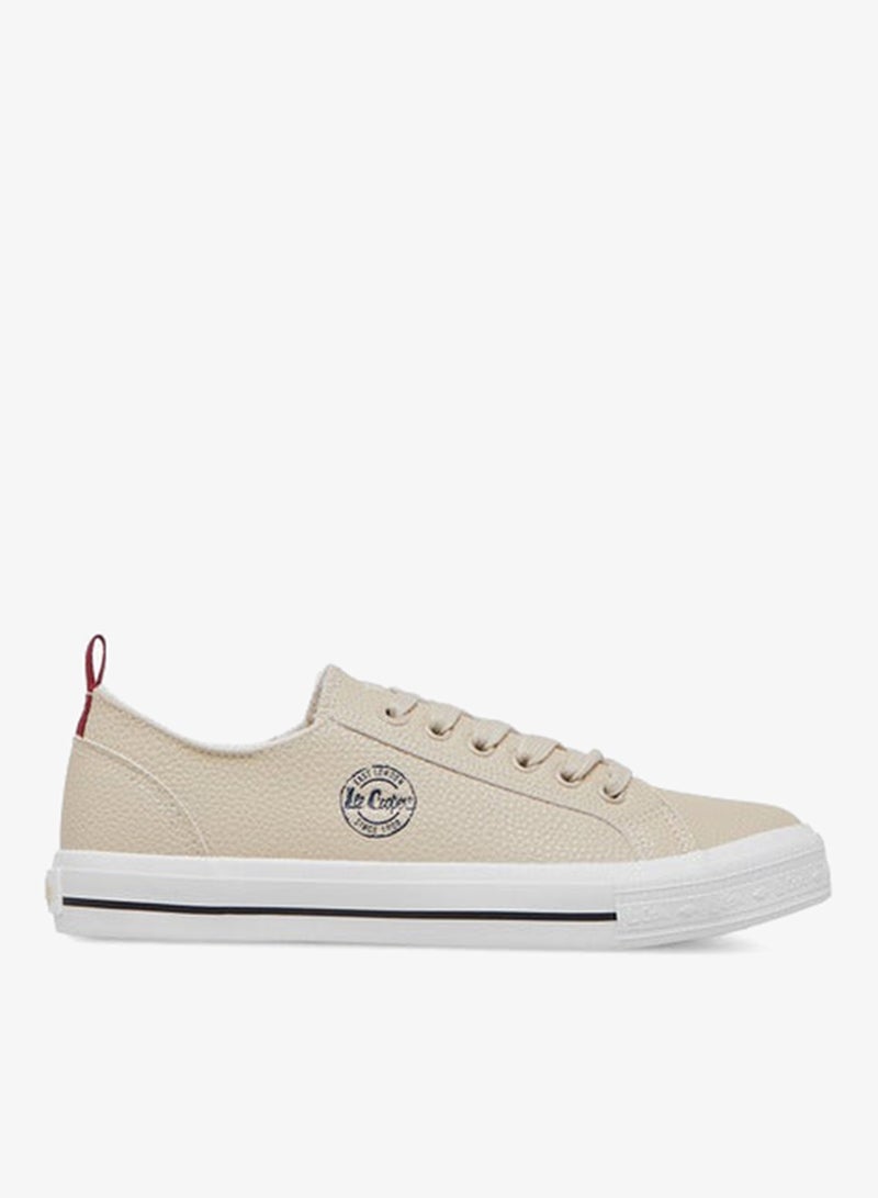 Lee Cooper Women's Logo Detail Sneakers with Lace-Up Closure - Image 3