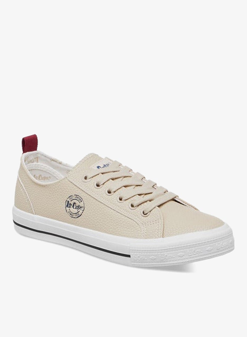 Lee Cooper Women's Logo Detail Sneakers with Lace-Up Closure - Image 2
