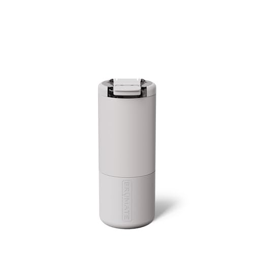 BrÃ¼Mate BrMate Strova 18oz 100 Leakproof Insulated Coffee Mug CeramicLined Interior BuiltIn Silicone Sleeve for Travel Locking Flip Lid Dune - Image 1