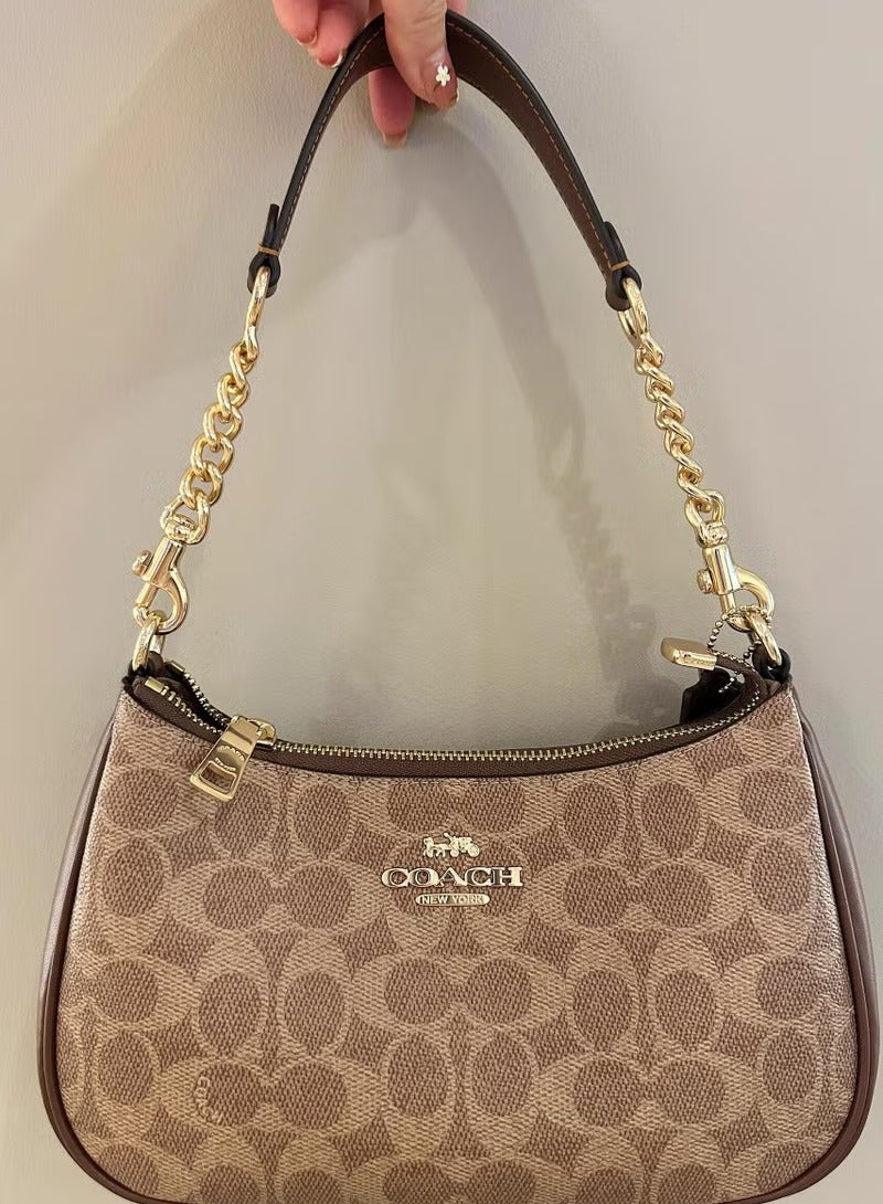 كوتش اوت ليت حقيبة الكتف تيري في قماش توقيع - Image 1