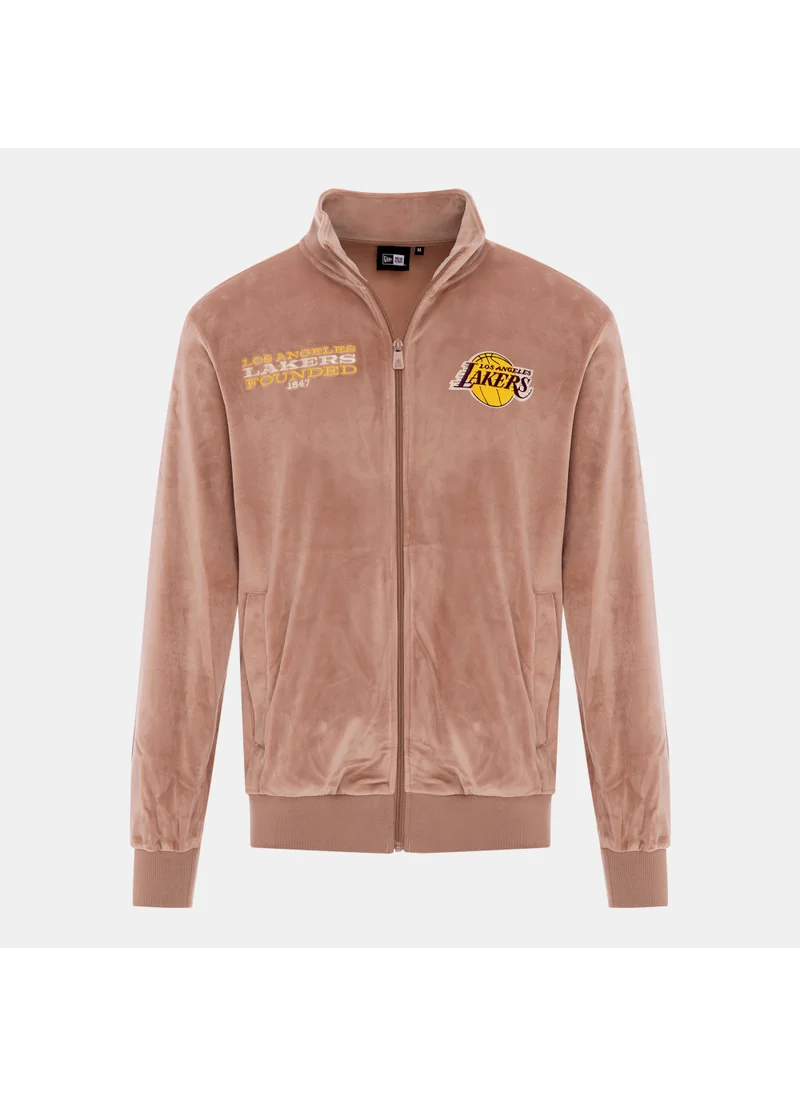 NEW ERA Men's NBA Los Angeles Lakers Lifestyle Velour Full-Zip Track Jacket