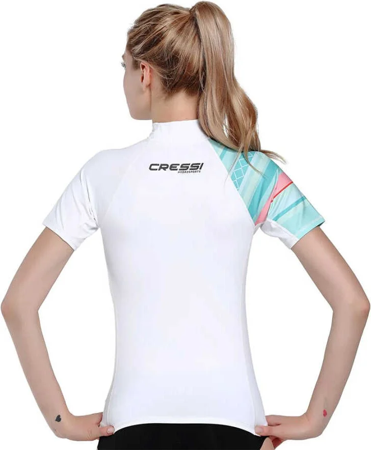 كريسي Shield Rash Guard Lady T-Shirt White - Aquamarıne-2xs - No:0
