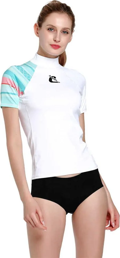كريسي Shield Rash Guard Lady T-Shirt White - Aquamarıne-2xs - No:0