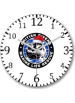 Print Shop Marinheira Wall Clock Curved Real Glass