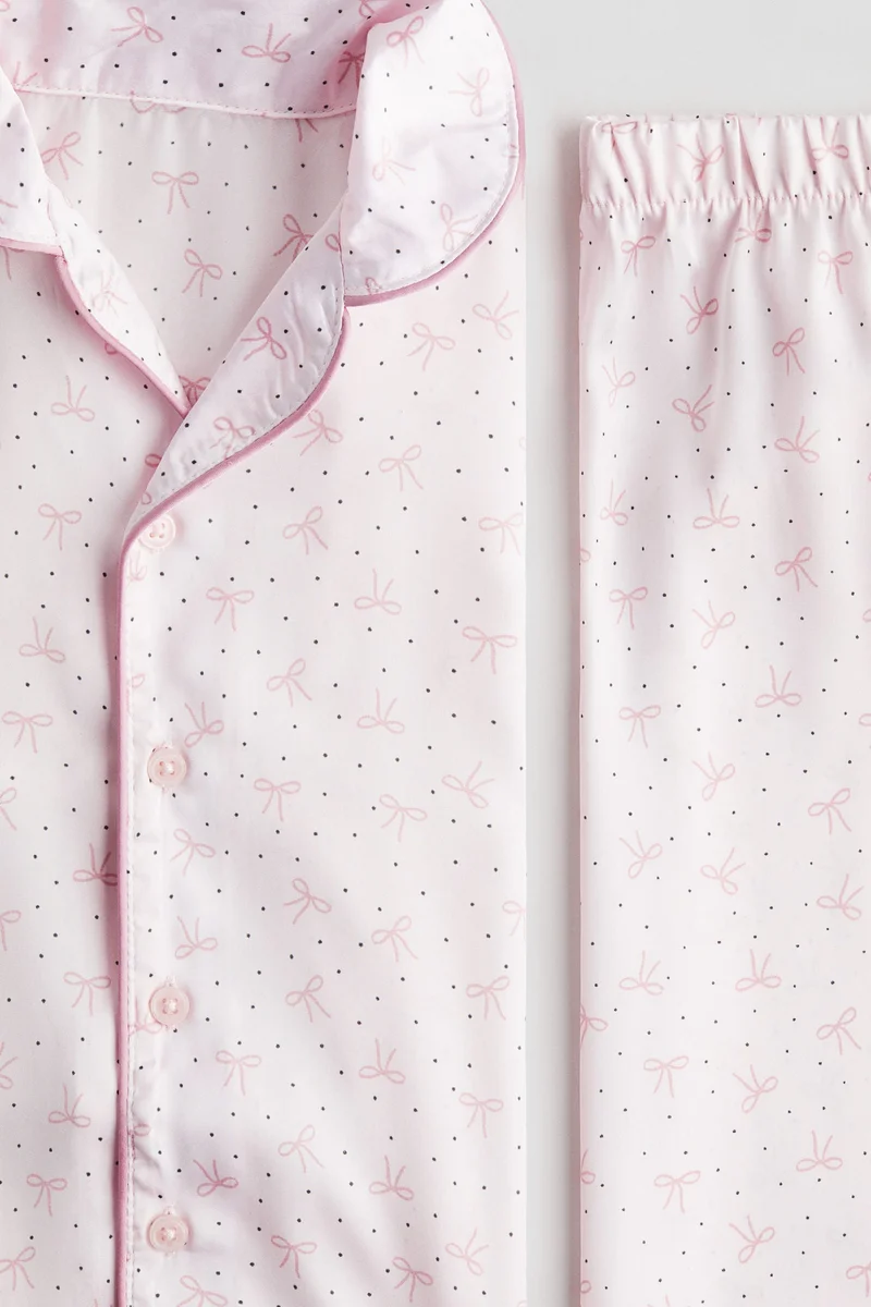 اتش اند ام بيجاما ساتان مطبوعة