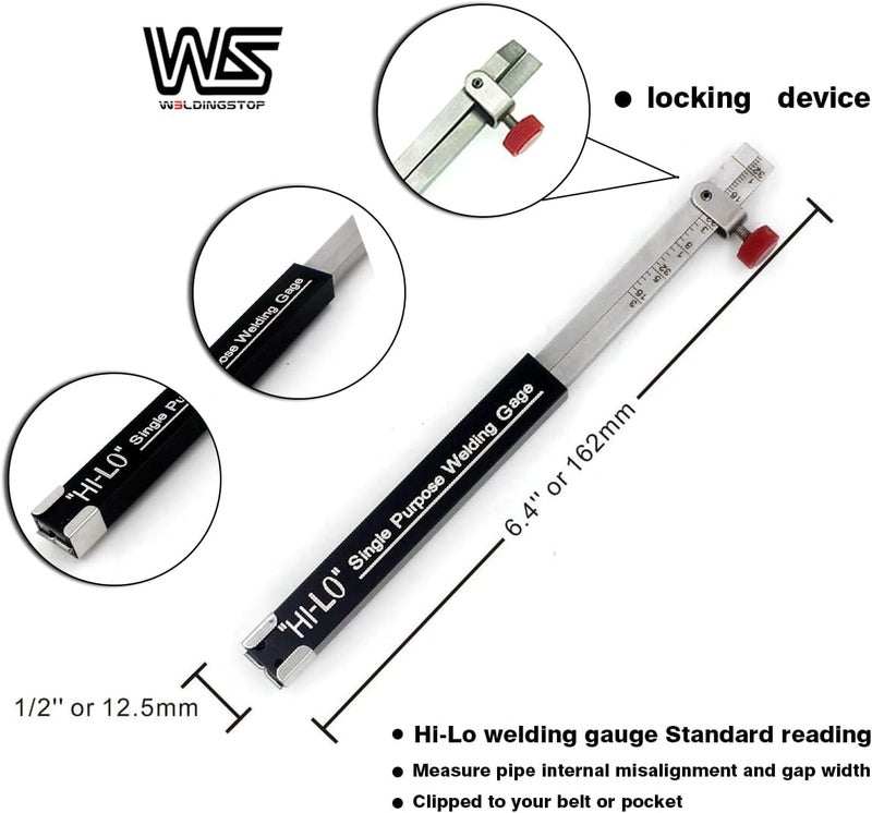 WeldingStop Hi Lo Gauge Hi-Lo Internal Welding Gage Single Purpose In Inch Stainless Steel - Image 2