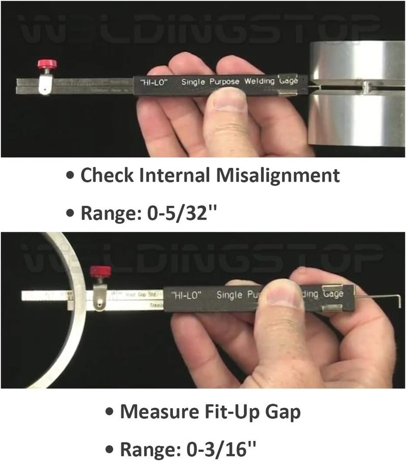 WeldingStop Hi Lo Gauge Hi-Lo Internal Welding Gage Single Purpose In Inch Stainless Steel - Image 4