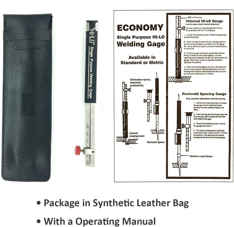 WeldingStop Hi Lo Gauge Hi-Lo Internal Welding Gage Single Purpose In Inch Stainless Steel - Image 5