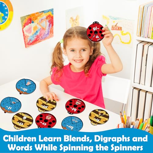 Kasfalci Blends Digraphs Cards Phonics GamesSpeech Therapy Toys for Toddlers KidsLearn to Read Spelling Reading Learning Sight Words GamesKindergarten Preschool Learning Activities Educational - Image 5