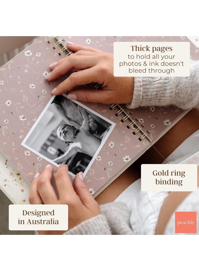 Peachly Pregnancy Journal - Linen Pregnancy Book to Capture Every Milestone - Pregnancy Must Haves - Baby Book Keepsake For Expecting First Time Moms and Experienced Moms - Image 3