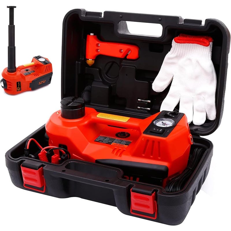 VOLTZ TY155HJ Electronic Car Jack 5 Ton 12V Lifting Range 15-45.5cm Electric Hydraulic Jack with Inflator for SUV Tire Changes - Image 1